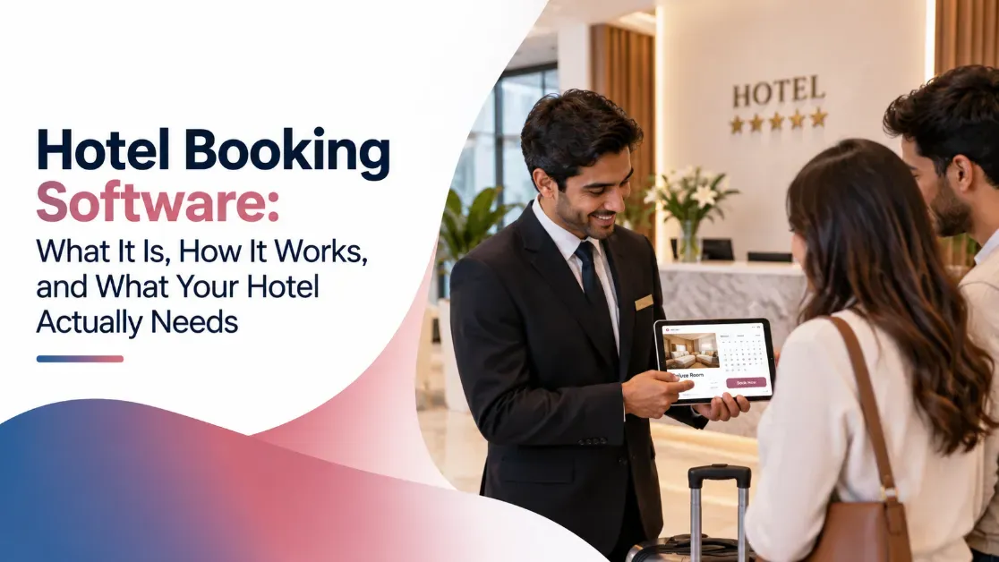 Hotel staff helping guests with room booking and reservation management